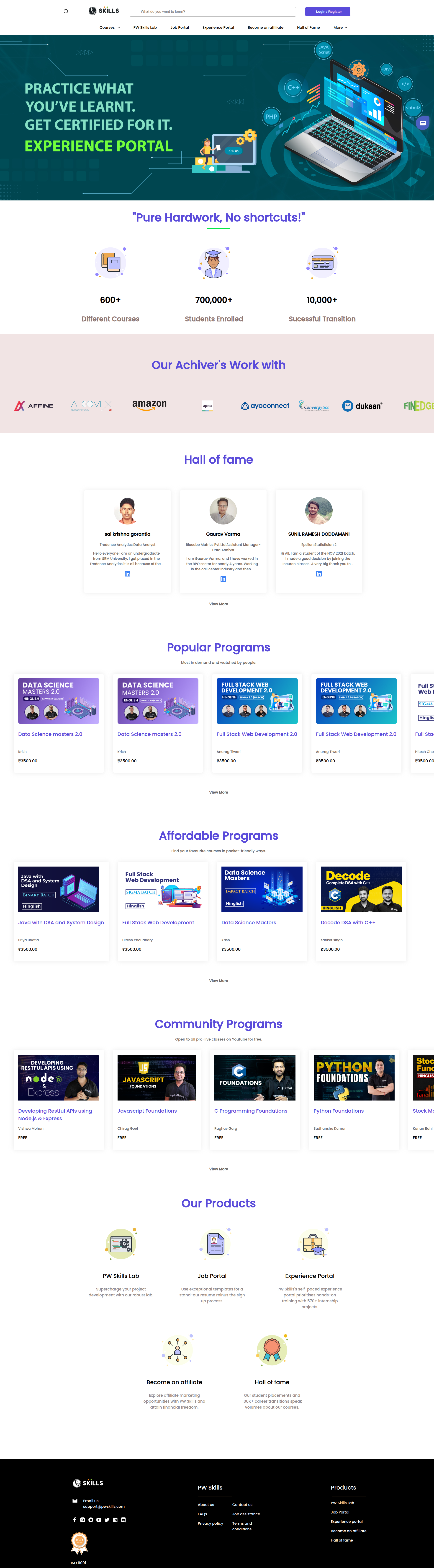 PW Skills Website Clone preview